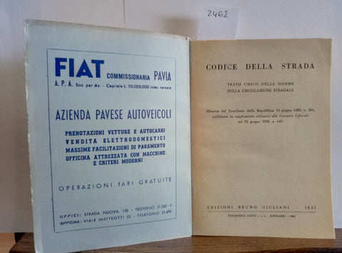 OMAGGIO AI SOCI 1959 CODICE DELLA STRADA - AUTOMOBILE CLUB PAVIA (2462