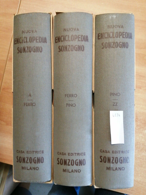 NUOVA ENCICLOPEDIA SONZOGNO 3 VOLUMI ANNI CINQUANTA (6137)