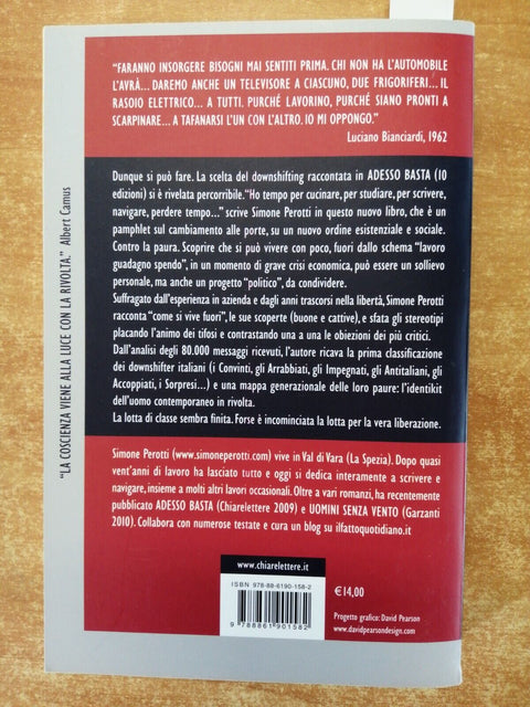 SIMONE PEROTTI - AVANTI TUTTA 1ed. AUTOGRAFATO cambiare vita downshifting(