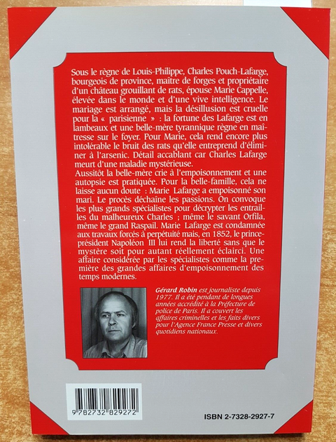 L'AFFAIRE LAFARGE grands proces de l'Histoire - ROBIN GERARD 1999 DE VECCHI