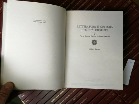 66 VOLUMI: Letteratura Italiana Laterza LIL 1/66 COMPLETA COPERTINA RIGIDA(