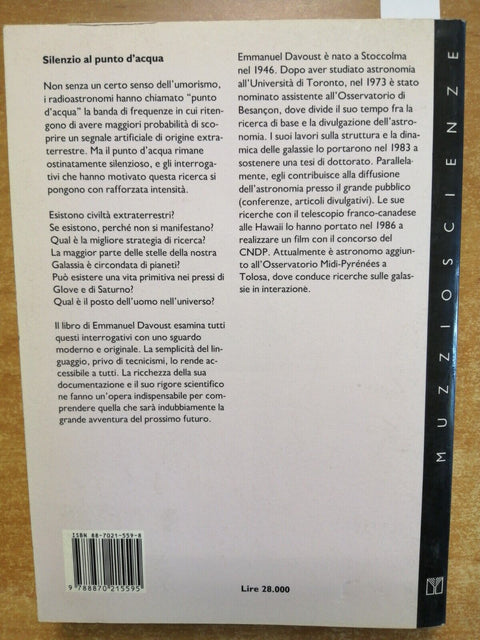 SILENZIO AL PUNTO D'ACQUA alla ricerca della vita 1991 - DAVOUST - Muzzio