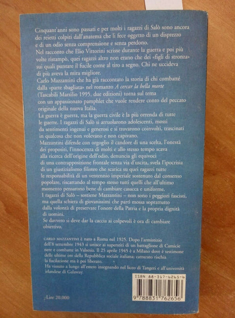 I BALILLA ANDARONO A SALO' - L'ARMATA DEGLI ADOLESCENTI 1995 MAZZANTINI (