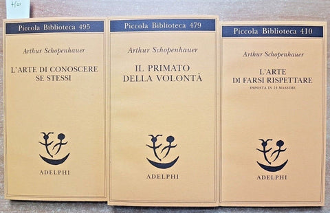 3 LIBRI SCHOPENHAUER farsi rispettare, conoscere, primato volont ADELPHI(7