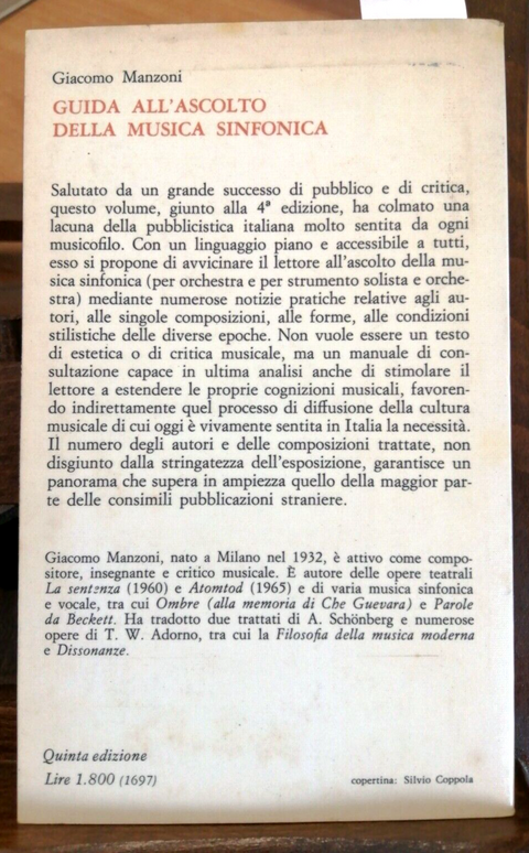 G. MANZONI - GUIDA ALL'ASCOLTO DELLA MUSICA SINFONICA 1973 FELTRINELLI (40