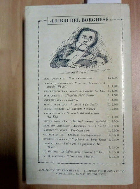 ALMANACCO DEI VECCHI FUSTI - PREDA TODESCHI 1963 Il Borghese - ILLUSTRATO - 832