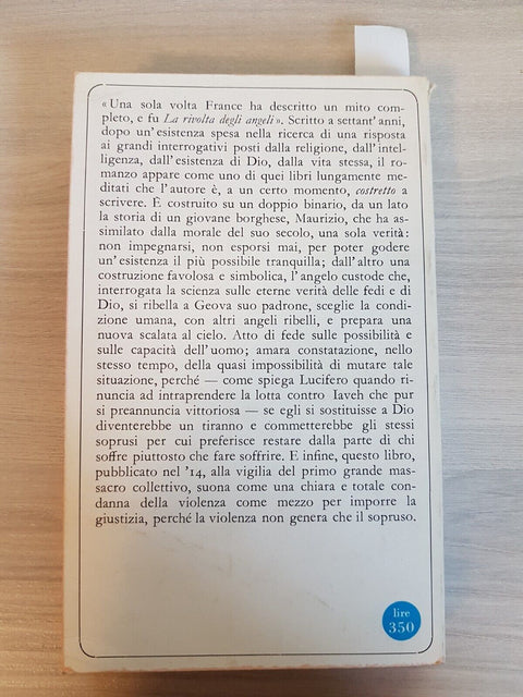 LA RIVOLTA DEGLI ANGELI - ANATOLE FRANCE - I CAPOLAVORI SANSONI - 1966 - (2