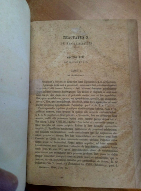 ANTONII BALLERINI 1892/1900 OPUS THEOLOGICUM MORALE 7 VOLUMI COMPLETA (1718