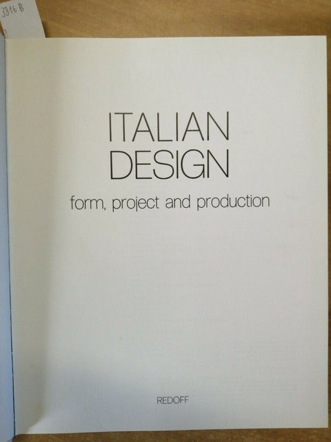 ITALIAN DESIGN - FORM PROJECT AND PRODUCTION 1979 REDOFF (3816B) ARTE