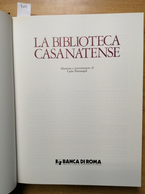 Carlo Pietrangeli - LA BIBLIOTECA CASANATENSE 1993 Nardini/Banca di Roma (7