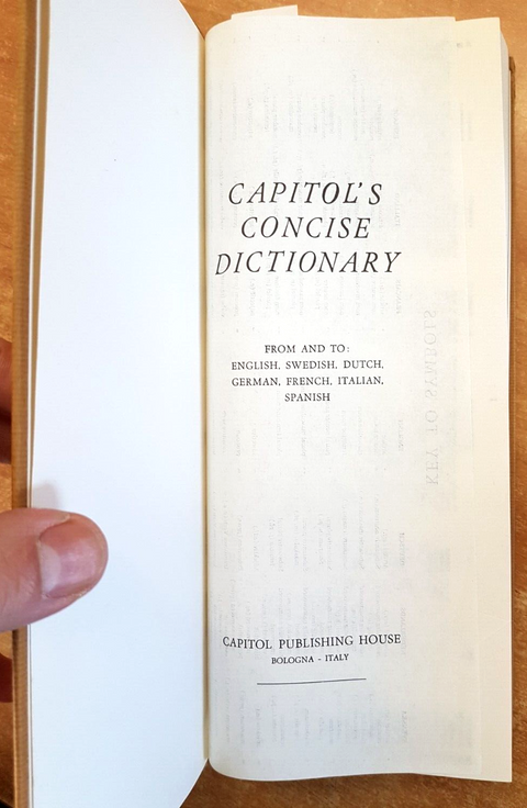 CAPITOL'S CONCISE DICTIONARY from and to eng/swed/dutch/germ/ital/frenc/spa