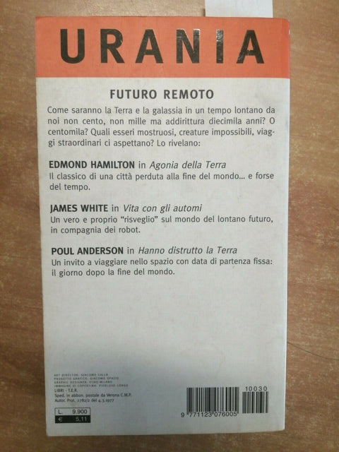 URANIA MILLEMONDI MONDADORI 2001 FUTURO REMOTO - HAMILTON-WHITE-ANDERSON (2