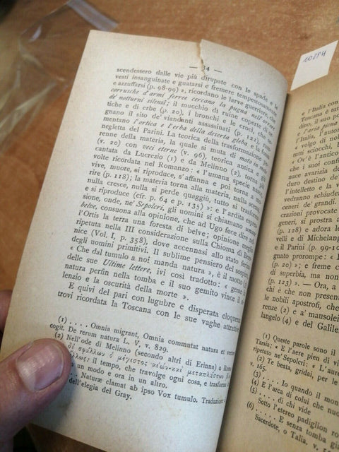 DEI SEPOLCRI CARME DI UGO FOSCOLO 1889 FRANCESCO TREVISAN - TEDESCHI ED. (1