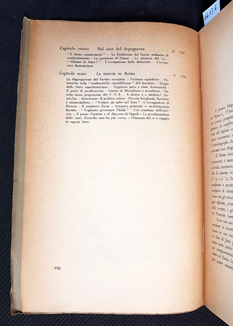 GUIDO DORSO - MUSSOLINI ALLA CONQUISTA DEL POTERE - EINAUDI 1949 fascismo (