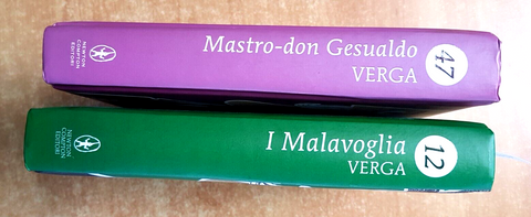 GIOVANNI VERGA lotto 2 libri: I MALAVOGLIA + MASTRO DON GESUALDO - NEWTON (