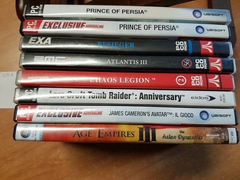 LOTTO di 7 PC DVD-ROM - VIDEO GAMES ASSORTITI leggi i titoli all'interno (