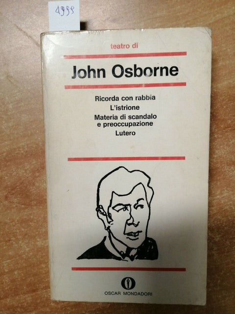 TEATRO di JOHN OSBORNE - 1970 - OSCAR MONDADORI (4999) L'ISTRIONE LUT