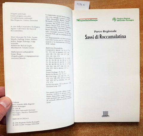 SASSI DI ROCCAMALATINA Parco Regionale + 2 CARTOLINE OMAGGIO 1996 Giunti (1