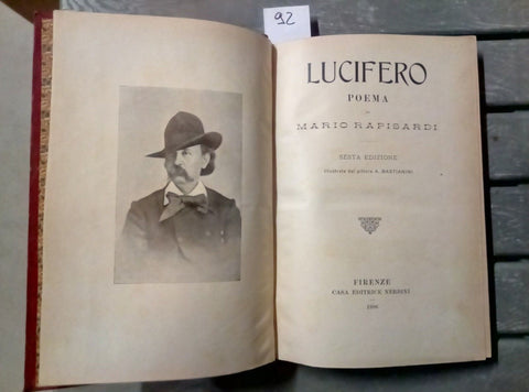 1906 LUCIFERO POEMA DIRAPISARDI - NERBINI - ILLUSTRATO DA BASTIANINI - 092 -