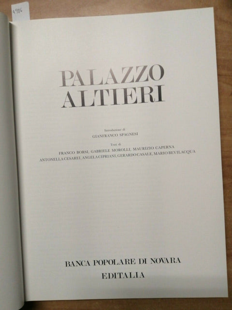 PALAZZO ALTIERI - BANCA POPOLARE NOVARA EDITALIA - 1991 - CON COFANETTO - (