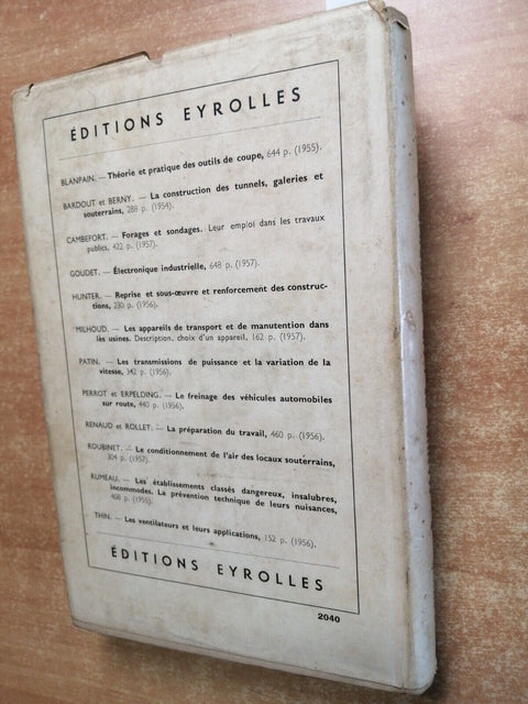 MANUEL DE L'AIR COMPRIME' compressed air ARIA COMPRESSA - 1957 - EYROLLES