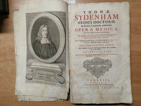 1762 THOMAE SYDENTHAM MEDICI DOCTORIS AC PRACTICI LONDINENSIS CELEBERRIMI (