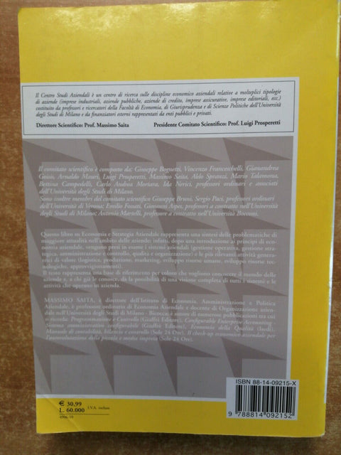 ECONOMIA E STRATEGIA AZIENDALE - Massimo Saita - 2001 - Giuffr - (4450c