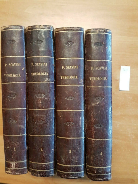 THEOLOGIA MORALIS UNIVERSA - PIETRO SCAVINI 1865 OLIVA - 4 VOLUMI COMPLETI(