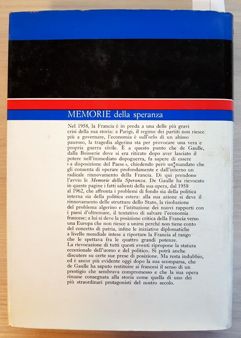 MEMORIE DELLA SPERANZA il rinnovamento - CHARLES DE GAULLE 1970 RIZZOLI (20