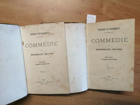 COMMEDIE DI DESIDERATO CHIAVES 1891 ROUX EDITORI 2 VOLUMI (3741G) RICR