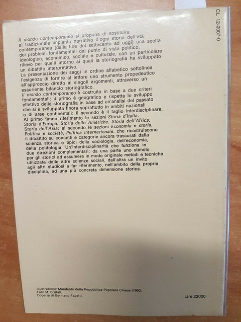 IL MONDO CONTEMPORANEO - STORIA DELL'ASIA 1980 LA NUOVA ITALIA (3901)
