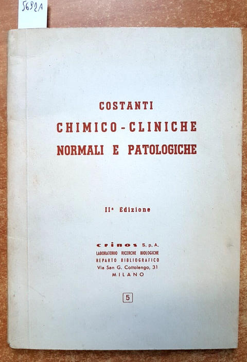 Costanti chimico cliniche normali e patologiche CRINOS (5692A)