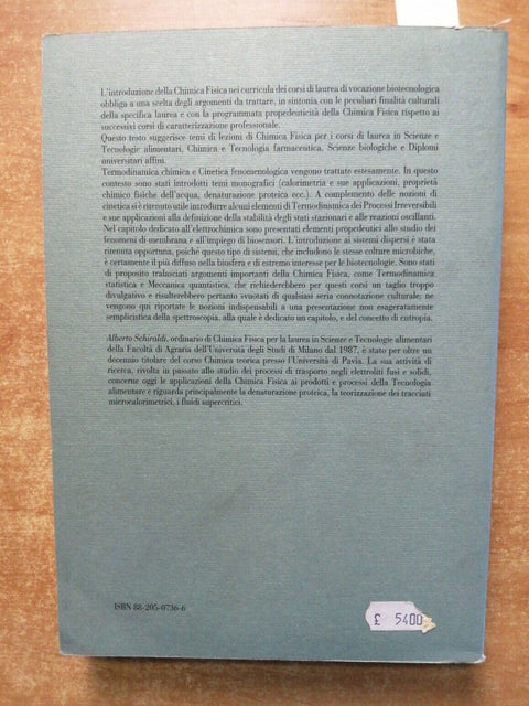ELEMENTI DI CHIMICA FISICA - Alberto Schiraldi 1993 CISALPINO cinetica (603