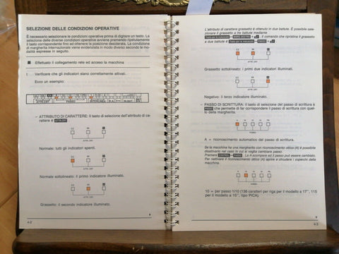 OLIVETTI ET 2250/ET 2450 PROFESSIONAL TYPING MANUALE DELL'OPERATORE 1991 (