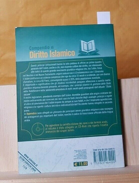 COMPENDIO DI DIRITTO ISLAMICO - AA.VV. - 2008 - EDIZIONI SIMONE + CD-ROM (5