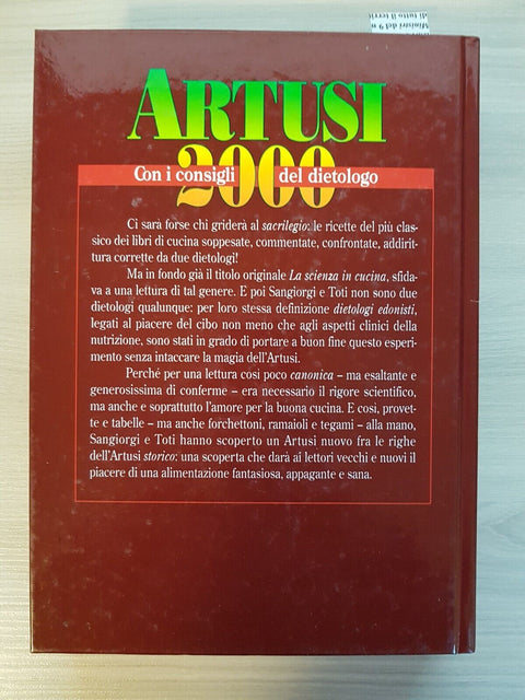 ARTUSI 2000 con i consigli del dietologo 775 RICETTE - GIUNTI - 1991 - (322