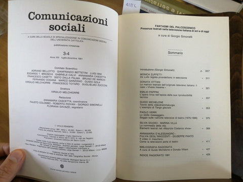 GIORGIO SIMONELLI - I FANTASMI DEL PALCOSCENICO 1991 UNIVERSITA' CATTOLICA