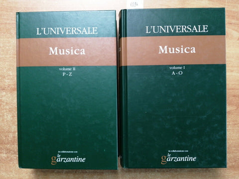 MUSICA completa in 2 VOLL. enciclopedia L'universale Le Garzantine (6986