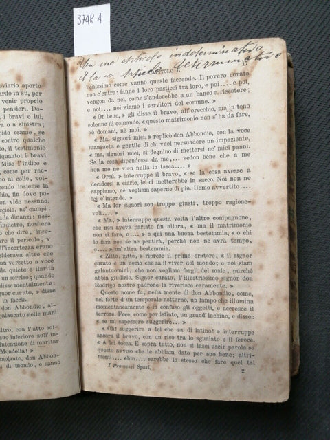 I PROMESSI SPOSI di Alessandro Manzoni 1867 Giuseppe Redaelli Milano (3748a