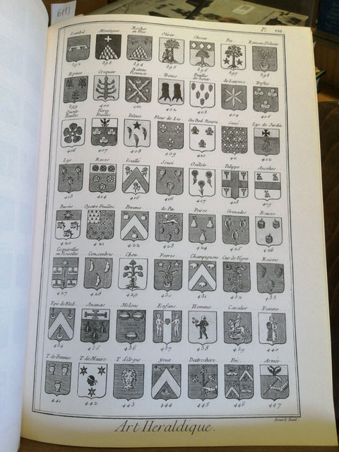 L'ENCYCLOPEDIE DIDEROT ET D'ALEMBERT - BLASON ART HERALDIQUE INTER-LIVRES