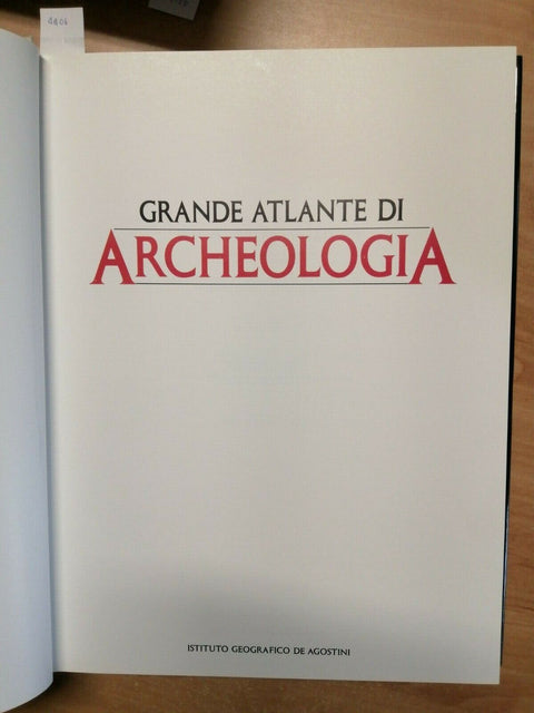 GRANDE ATLANTE DI ARCHEOLOGIA - DE AGOSTINI - 1988 - OTTIMO! - (4406)