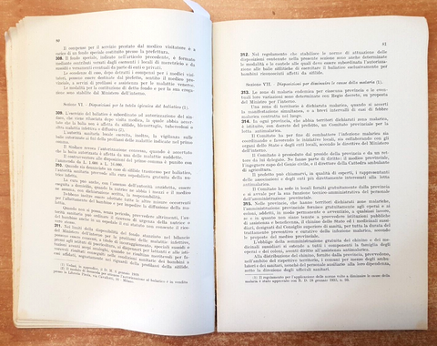RACCOLTA DI LEGGI SANITARIE decreti emanati al 31 dicembre 1949 PIROLA (644