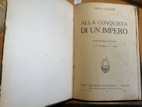 EMILIO SALGARI - ALLA CONQUISTA DI UN IMPERO 10 ILLUSTR. GIOBBE - SONZOGNO(