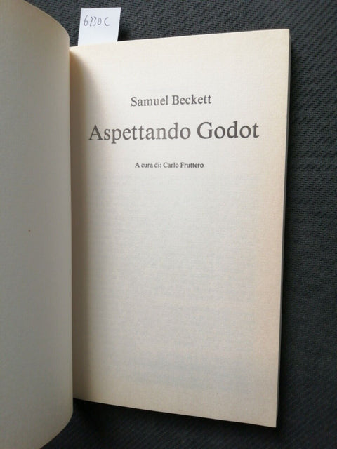 SAMUEL BECKETT - ASPETTANDO GODOT - CDE 1996 Carlo Fruttero, TEATRO (6230C