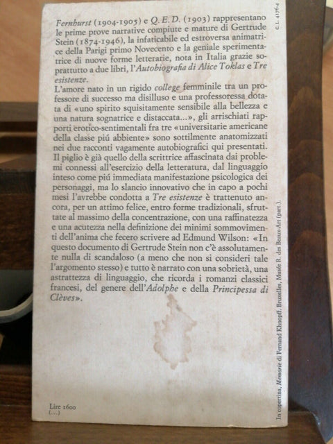 GERTRUDE STEIN - COME VOLEVASI DIMOSTRARE 1975 Nuovi Coralli Einaudi (6024