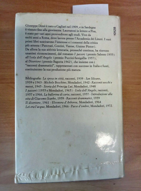 GIUSEPPE DESSI' PAESE D'OMBRE - 1972 MONDADORI - 509