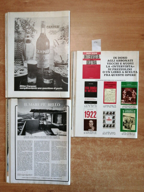 Lotto 3 numeri Rivista Il Borghese - 1977 COMUNISMO RAI BRIGATE ROSSE PCI (