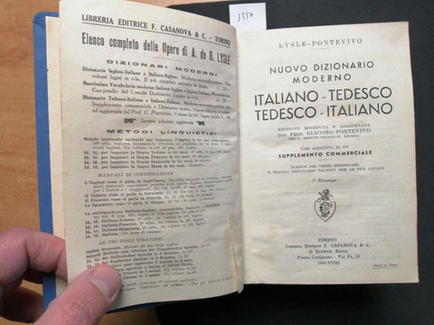 Nuovo dizionario italiano-tedesco/tedesco-italiano - 1940 Lysle-Pontevivo (