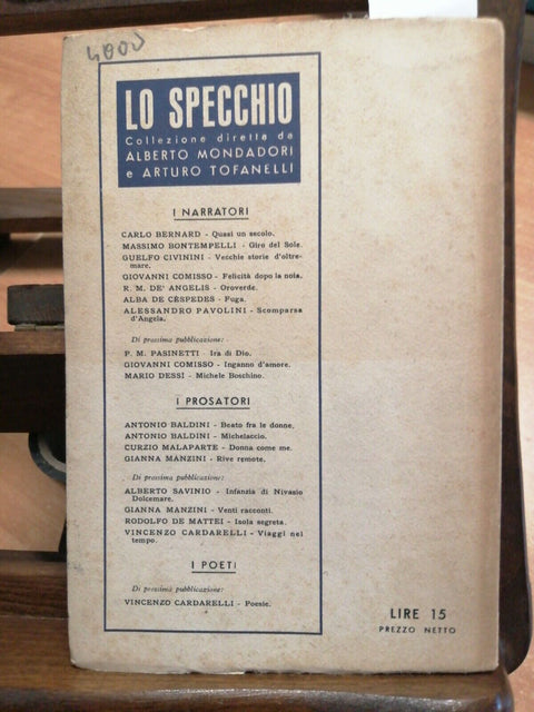 MICHELACCIO - ANTONIO BALDINI - MONDADORI - 1941 - 1ED. - (2012A)