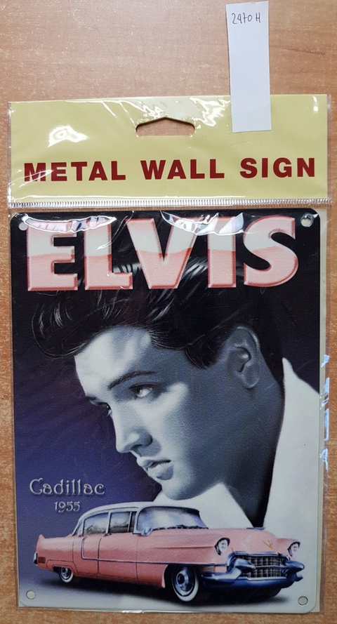 ELVIS PRESLEY metal wall sign CADILLAC 1955 targa metallica da appendere (2